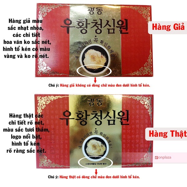 Những dấu hiệu phân biệt An cung ngưu hoàng hoàn thật giả