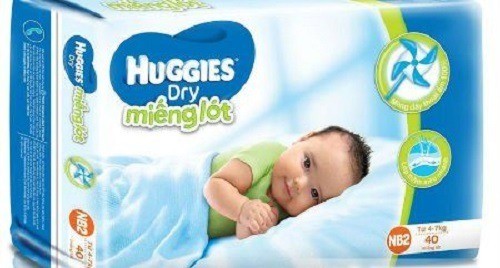 Bao bì sản phẩm bỉm huggies thật