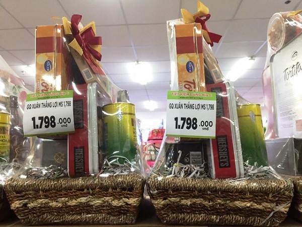 Giỏ quà tết tại các siêu thị lớn