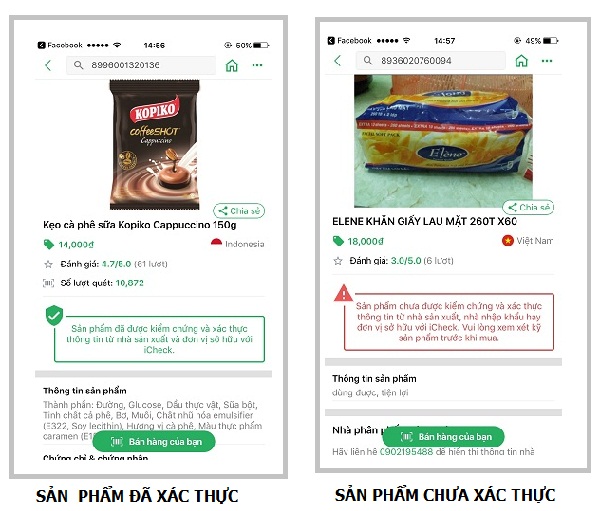 Dấu tích xanh xác thực trên iCheck có ý nghĩa gì?